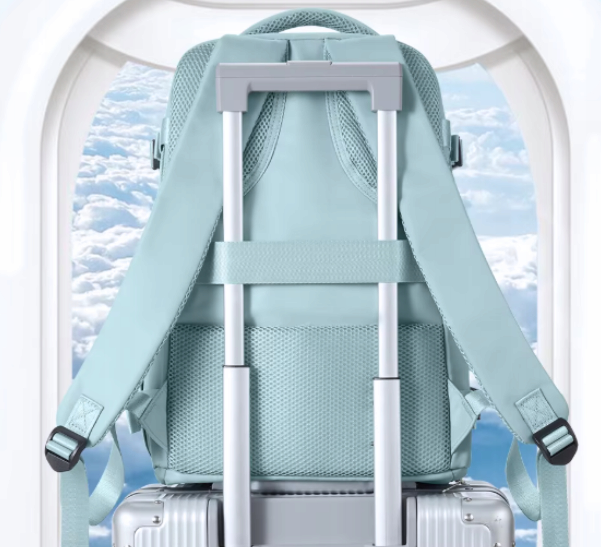 SET 2x Batoh Příruční zavazadlo pro letadlo 45x30x20 LOT USB Taška na boty Hloubka (krátká strana) 20 cm