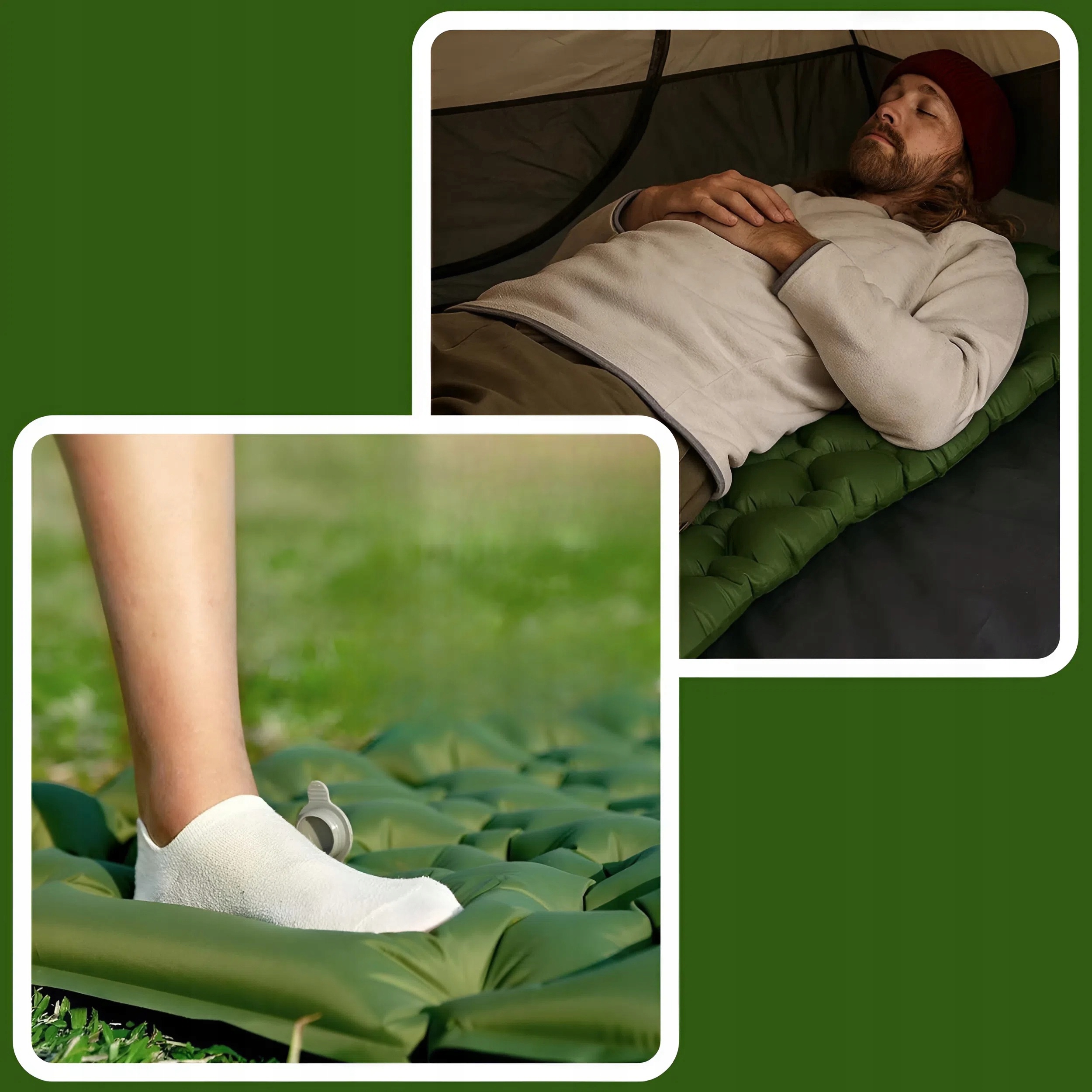 MATRACE S KEMPINGOVÝM POLŠTÁŘEM, ROLOVACÍ PODLOŽKA POD STAN Délka 190 cm