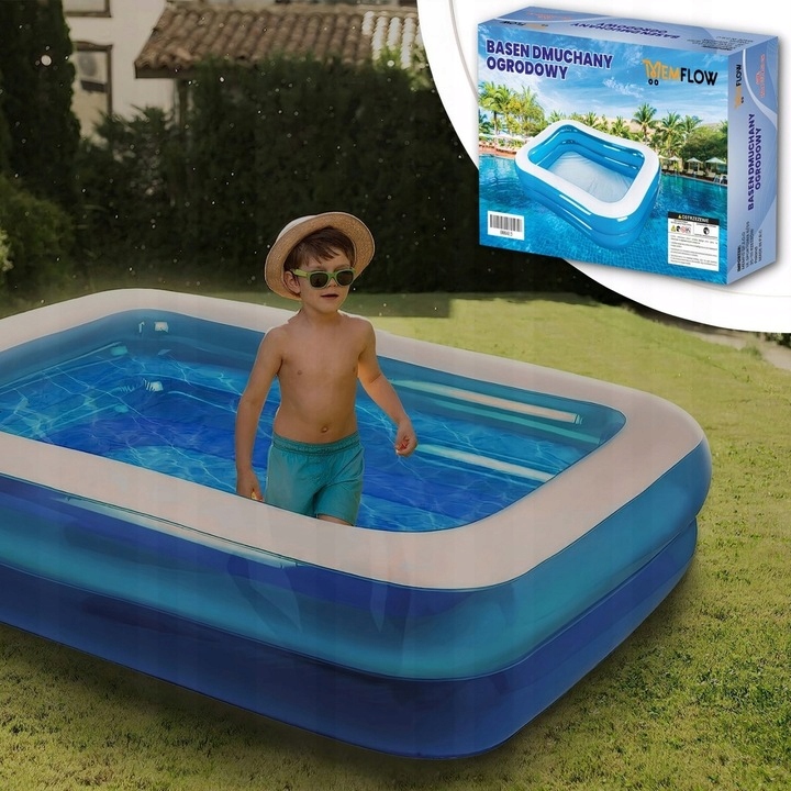 BAZÉN VELKÝ RODINNÝ OBDÉLNÍKOVÝ ZAHRADA TERASA 262 X 175 CM Barva modrá