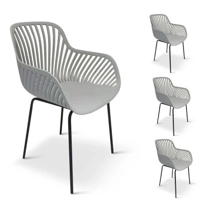 GABY křeslo šedé 4 ks