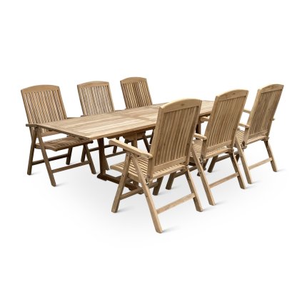 Zahradní nábytek Faisal II. teak set 1+6 (3)