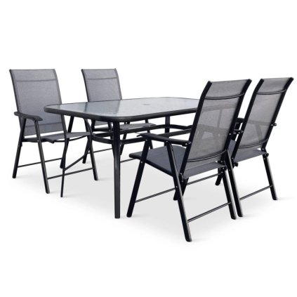 152133 zahradni set boa vista 150cm 4x zidle solano skladaci
