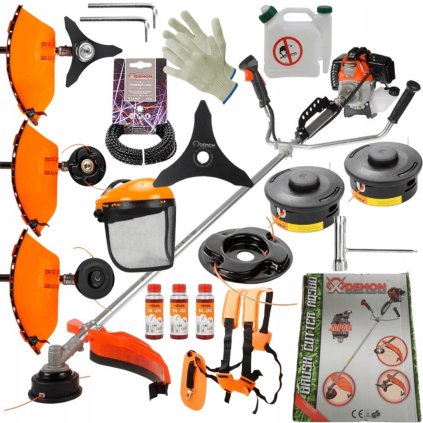 PowerL Motorový vyžínač 5,2 HP – robustní konstrukce, ergonomická rukojeť, rukavice, ochranná maska a profi popruhy + olej NAVÍC