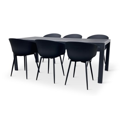 Zahradní jídelní set Viking XL + 6x židle Rikke