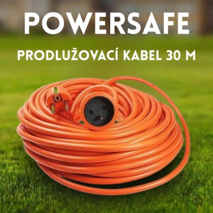 PowerSafe Predlžovací kábel 30 m, 1 zásuvka, 3x2,5 - bezpečný, odolný a spoľahlivý kábel pre každodenné aj náročné použitie.