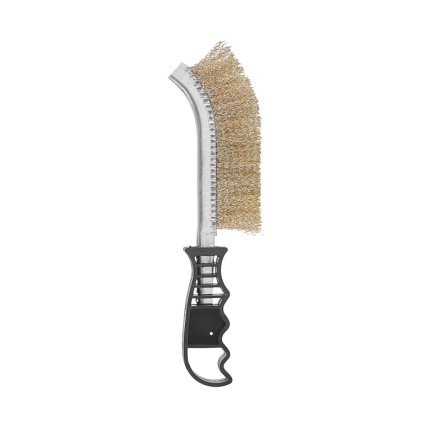 Ručný kovový kartáč H250-L mosadzné drôty, Dnipro-M