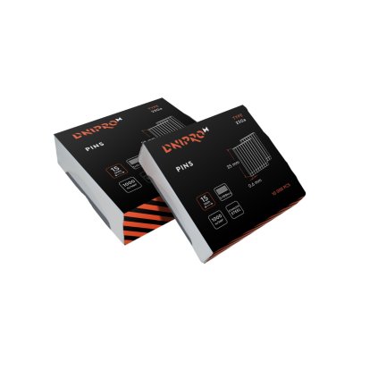 Sponky pro stavební sešívačku 23Ga 15 mm,  Dnipro-M