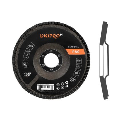 Lamelový kotouč 125 22,2 (1 ks) P80 - T29, DNIPRO-M