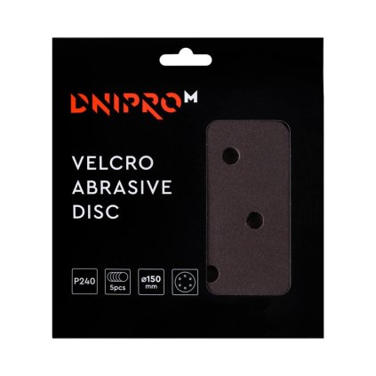 Brusný kotouč na suchý zip 150 (5ks) P240,Dnipro-M