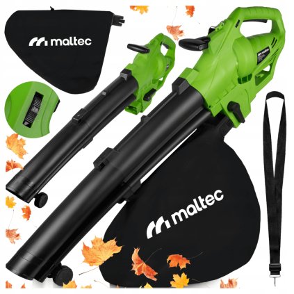 LEAFOX 3v1 záhradný fukár s funkciou vysávania a drvenia – so zberným vakom 40 l, popruhom cez rameno, vodícími kolieskami