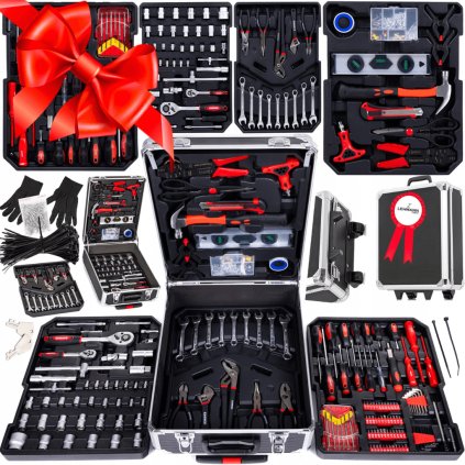ProGear Titan obrovská sada nářadí 1000 ks – pre domácu dielňu aj profesionálne použitie s kolieskami, rukoväťou a 4 organizérmi