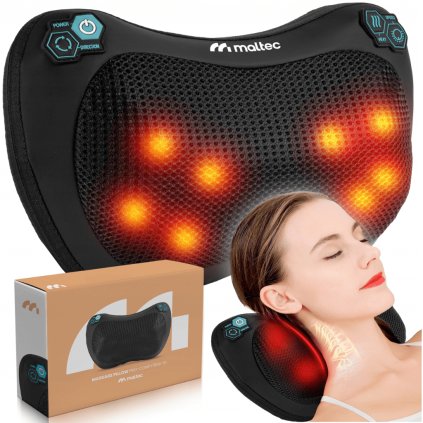 Pillow-Therapy Masážní přístroj pro shiatsu masáže s infračerveným světlem a 8 masážními body