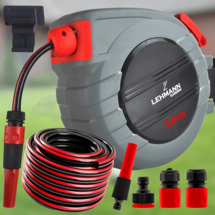 GardenFlow XL – automaticky navíjací buben so záhradnou hadicou 16,5 m a spojkami 3/4", 1/2"