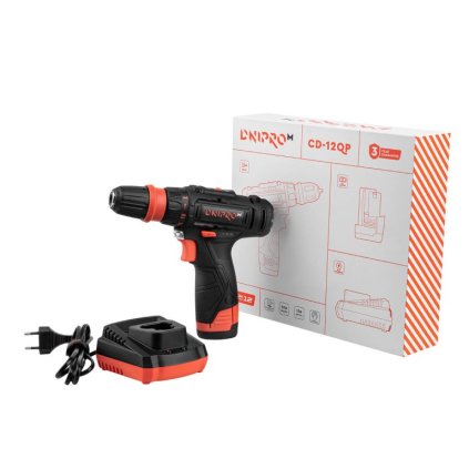 Akumulátorový vrtací šroubovák CD-12QP, Dnipro-M