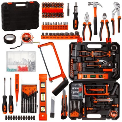 HandyPro 180 – profi sada nářadí v kufru z chrom-vanadiové oceli CrV, pro dílnu i domácnost