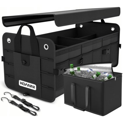 CarFold 3XL – veľký skladací organizér do kufra auta (3 komory, 16 vreciek) + termo taška NAVIČ