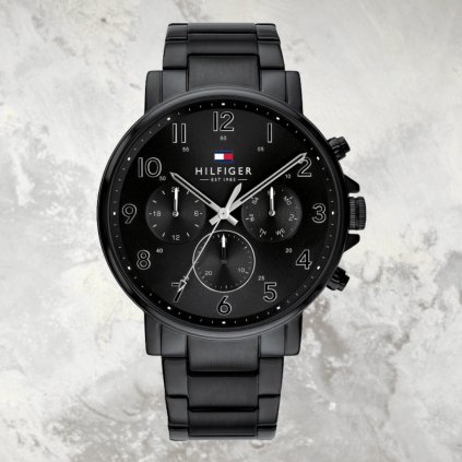 Elegantní pánské hodinky Tommy Hilfiger Daniel Black Edition 1710383
