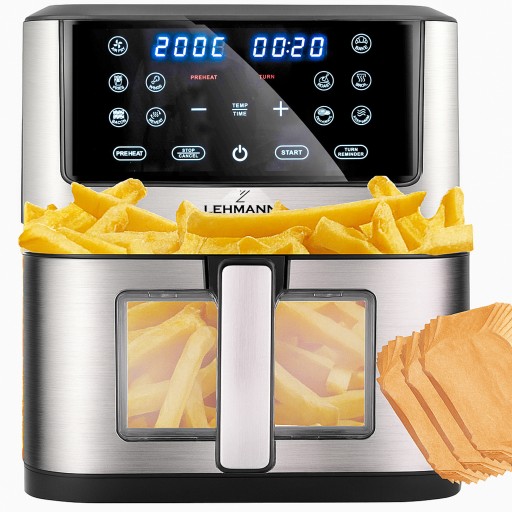 AirFlow Master 8L – horkovzdušná fritéza s LED displejem, náhledovým okénkem a 12 programy