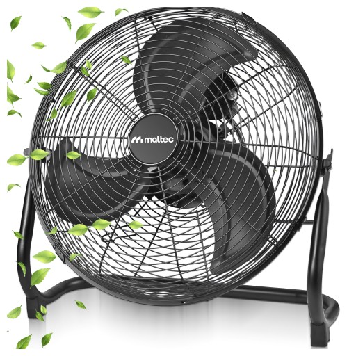 CoolAir-Pro Podlahový ventilátor 80 W s nastavitelným sklonem, černý