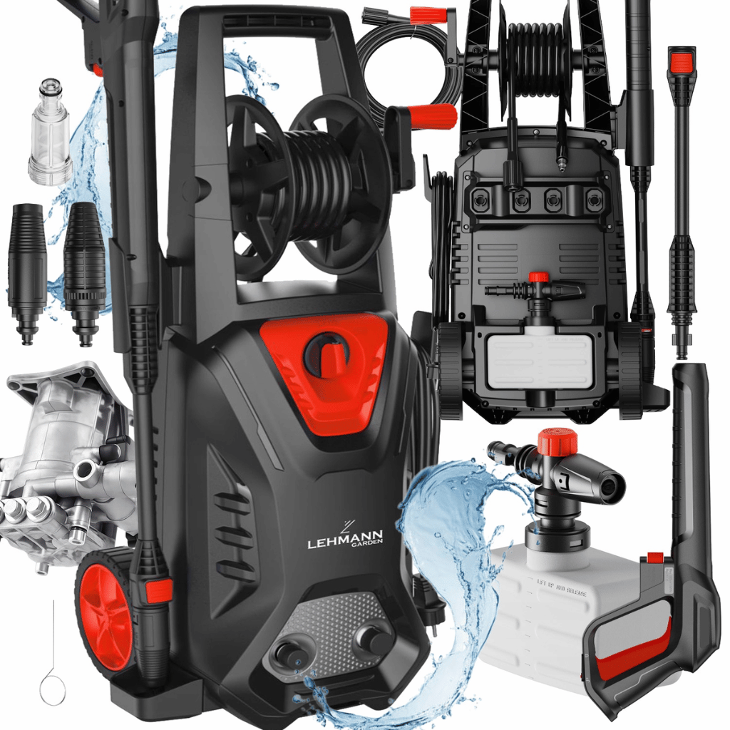 MaxWash 1800W set – vysokotlaká myčka 260 bar s navíječem, 5 m hadicí a bohatým příslušenstvím