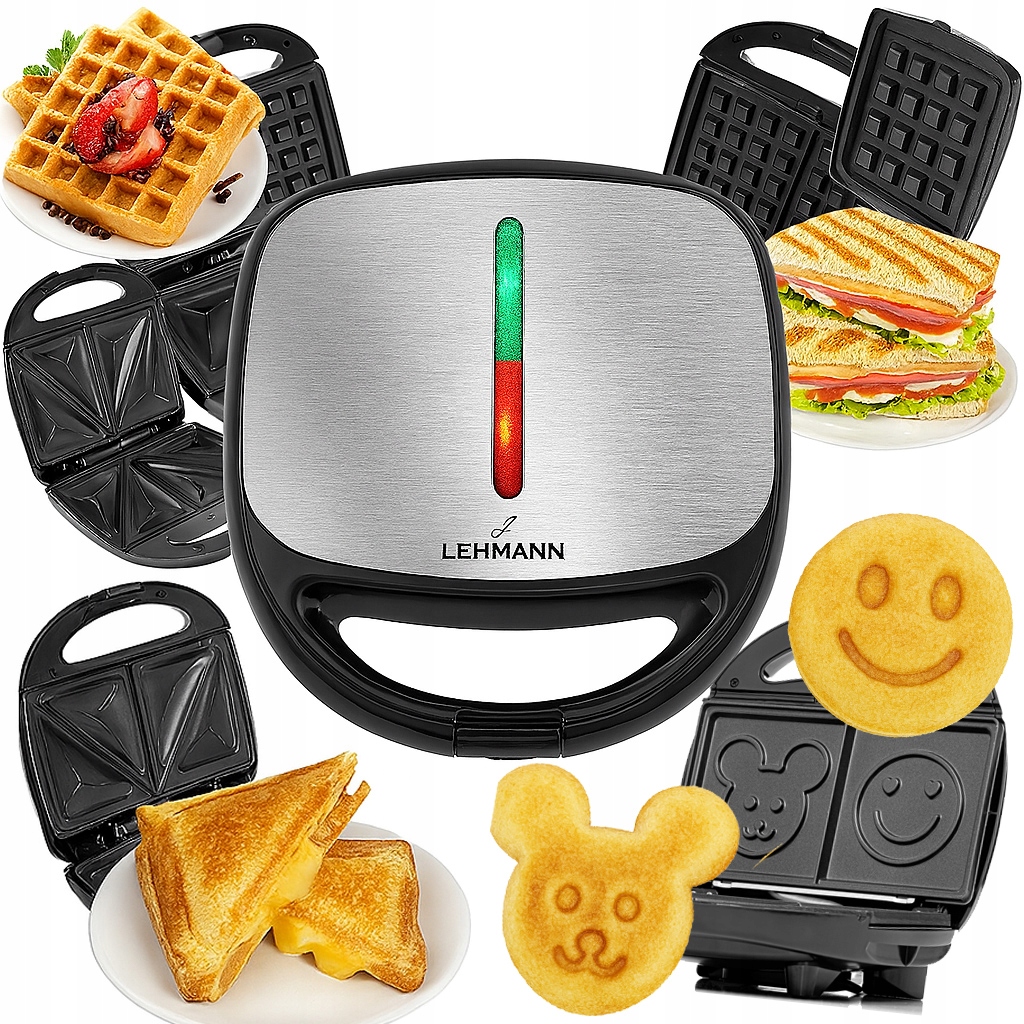 Levně SnackMaster 5v1 – Multifunkční toustovač s výměnnými deskami a výkonem 1200 W