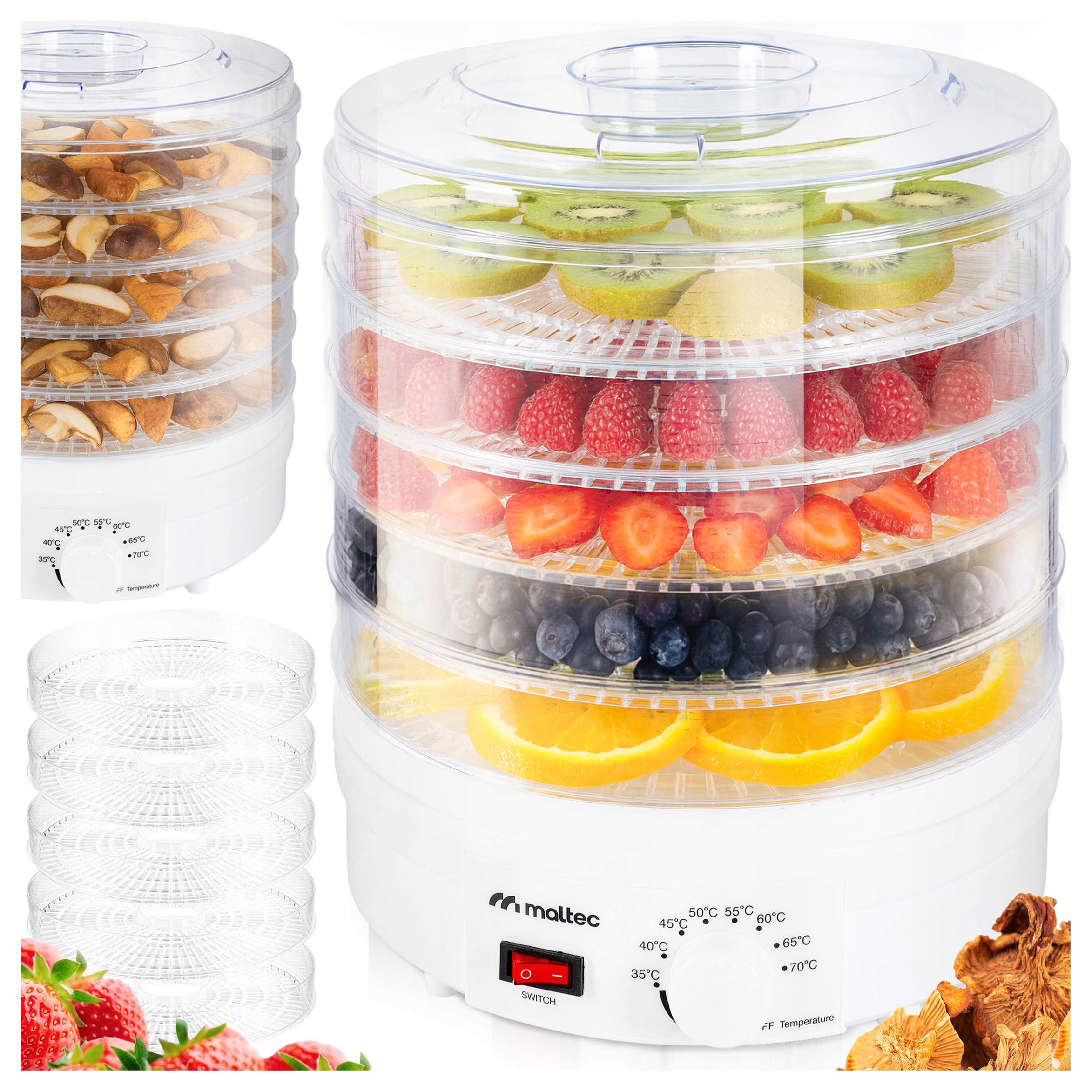 Sušička potravin MaxiDry + 5 modulárních sít, BPA FREE