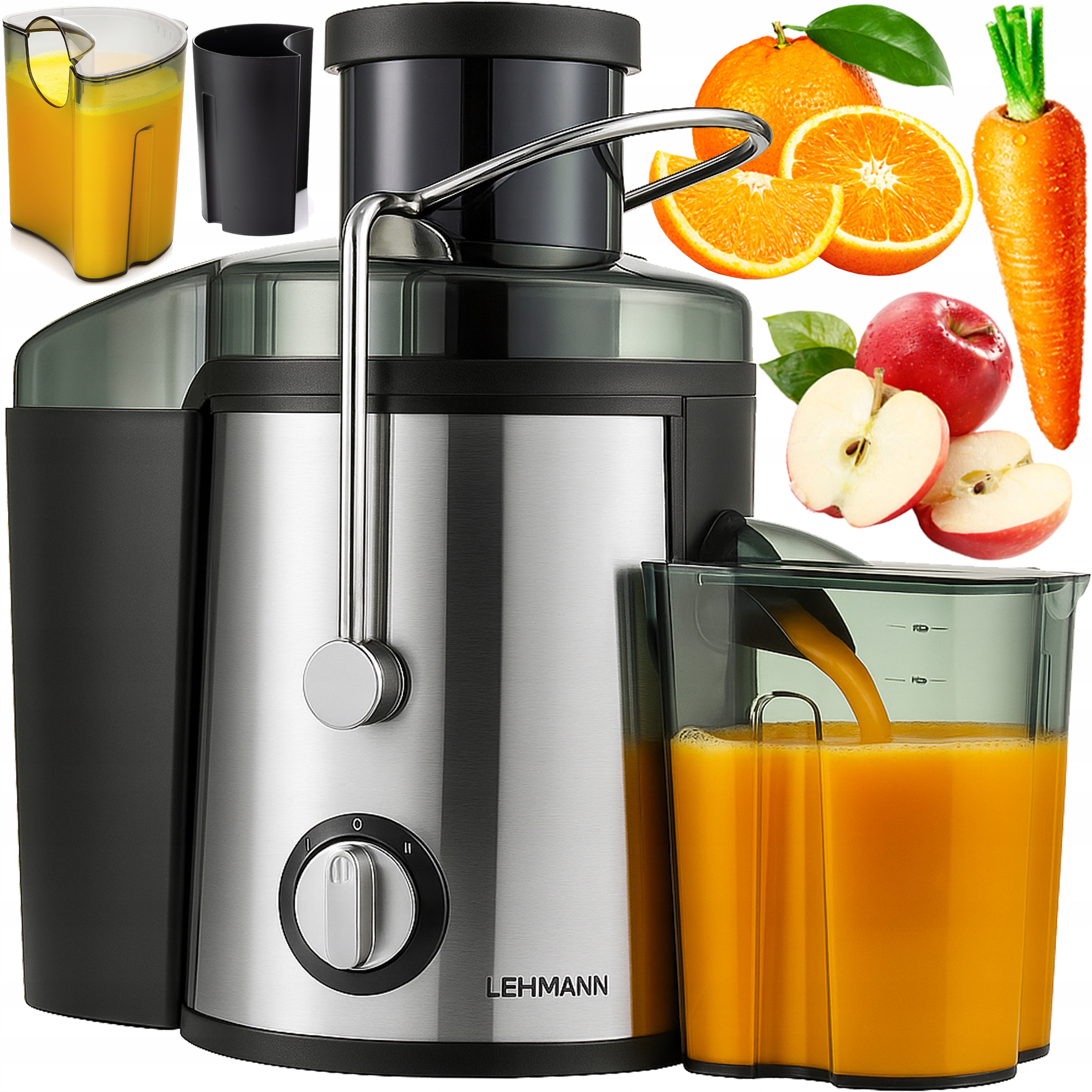 Levně VitaJuice Steel 600 – Odšťavňovač s vysokými otáčkami a velkou nádobou na odpad