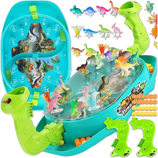 Dovednostní stolní hra Dino Battle pro děti i dospělé, střelba kuliček a figurky dinosaurů