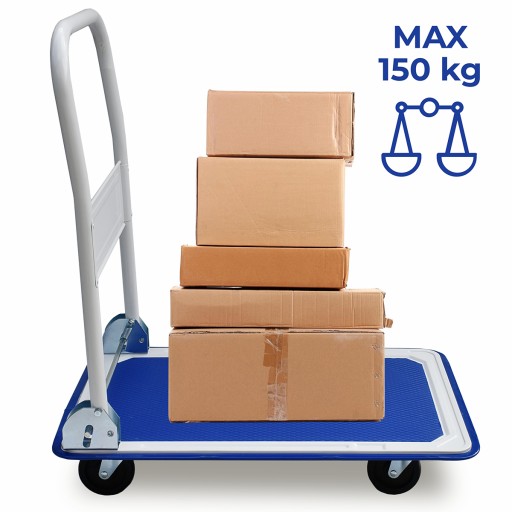 MOVES 150 kg – skládací plošinový vozík pro sklad a dílnu, nosnost 150 kg