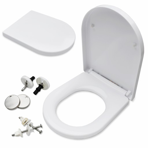 Demas WC sedátko z duroplastu, pomalé sklápění, antibakteriální, odnímatelné, univerzální montáž