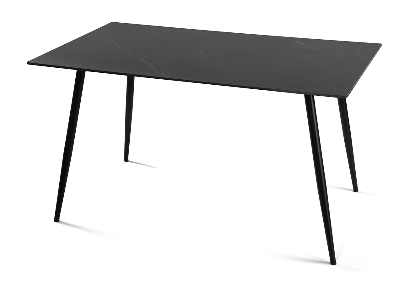 Levně Noela Jídelní stůl s keramickou deskou v dekoru černého mramoru CERAMON 140