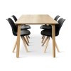 Dřevěný jídelní set Zaha dekor dub + 4x židle Gina černá (4)