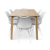 Dřevěný jídelní set ZAHA dekor dub + 6x židle Eco bílá (4)
