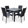 Záhradný jedálenský set Viking M + 4x ratanové stoličky Paris