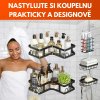 152118 2 elegantni koupelnova sada noir line 5 ks designovych uloznych polic z cerneho kovu se snadnou montazi