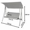 SunnySwing+ Zahradní houpačka se stříškou černá