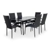 Zahradní jídelní set Klaudie černý + 6x židle PARIS (3)