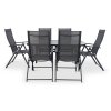 Zahradní jídelní set Klaudie transparentní + 6x židle Pia polohovací (4)