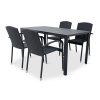 Nábytek na zahradu ratan stůl VIKING L + 4x židle ROMA (5)