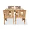 Zahradní nábytek teak stůl GARDEN I. + 4x křeslo Kingsbury (2)