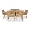 Zahradní nábytek teak stůl GARDEN I. + 6x křeslo Kingsbury (1)