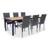 Zahradní jídelní set Milano + 6x ratanová židle Paris PREMIUM (3)