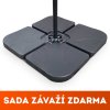 Set zahradní slunečník Hook pr. 3m šedý + závaží ZDARMA
