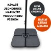 Set záhradný slnečník Hook pr. 3m šedý + závažie ZDARMA