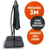 Set záhradný slnečník Hook pr. 3m šedý + závažie ZDARMA