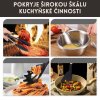 Sada 44 ks do kuchyne – kompletná výbava na varenie, pečenie a servírovanie, so stojanom, silikón s drevo a nerez
