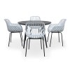 Zahradní nábytek stůl Wilder + 4x křeslo GABY šedé (1)