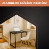 Sklopný stôl NORDIC v industriálnom štýle s drevenou doskou a kovovým telom čierny