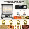 GUDO Výkonná elektrická sušička potravin s 5 platy - ideálna na zdravé maškrtenie, výrobu jerky, ovocných plátkov, zeleninových chipsov, sušených bylín aj maškŕt pre domácich miláčikov.