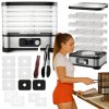 GUDO Výkonná elektrická sušička potravin s 5 platy - ideální pro zdravé mlsání, výrobu jerky, ovocných plátků, zeleninových chipsů, sušených bylinek i pamlsků pro domácí mazlíčky